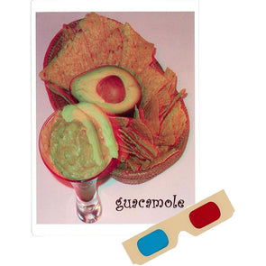 Guacamole - Phantogram Greeting Card - with 3D Glasses - Image Pops Up from the Card - Unique 3D - NEW collections 3dstereo 