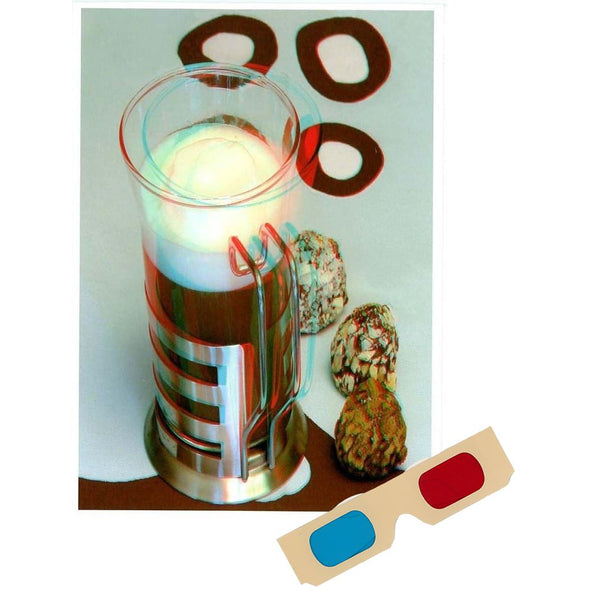 Latte - Phantogram Greeting Card - with 3D Glasses - Image Pops Up from the Card - Unique 3D - NEW collections 3dstereo 