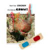 Rooster - Phantogram Greeting Card - with 3D Glasses - Image Pops Up from the Card - Unique 3D - NEW collections 3dstereo 