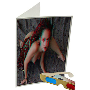 Ready to Spring - Phantogram Greeting Card - with 3D Glasses - Nude Image Pops Up from the Card - Unique 3D - NEW Phantogram 3Dstereo 