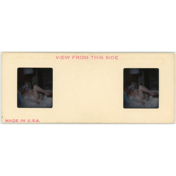 5 ANDREW - 3D Original Kodachrome Stereo Realist Pin-Up Slide - In the Boudoir - vintage 3dstereo 