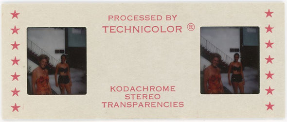 5 ANDREW - 3D Original Kodachrome Stereo Realist Pin-Up Slide - On Vacation - vintage 3dstereo 