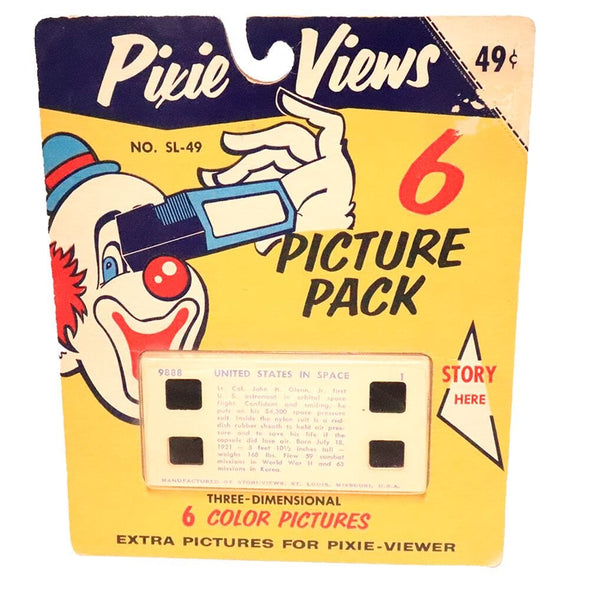 Pixie Viewer - American Wild Animals - 6 Kodachrome Color Cards & Viewer Box - vintage 3Dstereo 