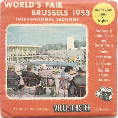 10 ANDREW - World's Fair Brussels 1958 - View-Master 3 Reel Economy Packet - vintage - 1991-A,B,C-BS3 Packet 3dstereo 