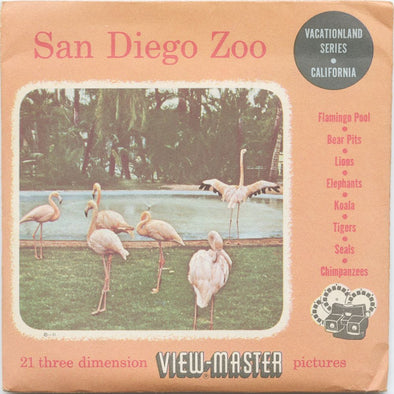 10 ANDREW - San Diego Zoo - View-Master 3 Reel Economy Packet - vintage - 214-A,B,C-S3 Packet 3dstereo 