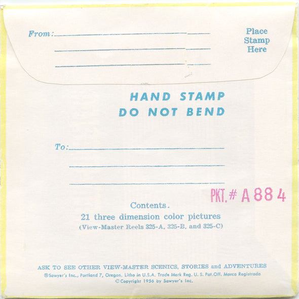 10 ANDREW - Rock City Gardens - View-Master 3 Reel Packet - vintage - 325-A,B,C-S3 Packet 3dstereo 