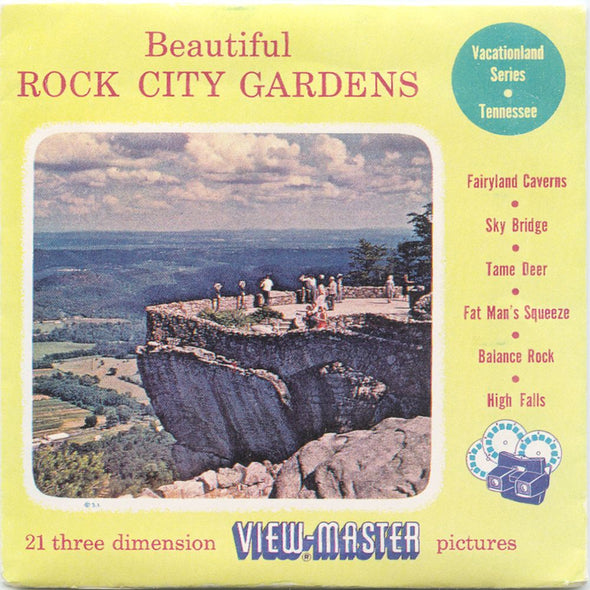 10 ANDREW - Rock City Gardens - View-Master 3 Reel Packet - vintage - 325-A,B,C-S3 Packet 3dstereo 