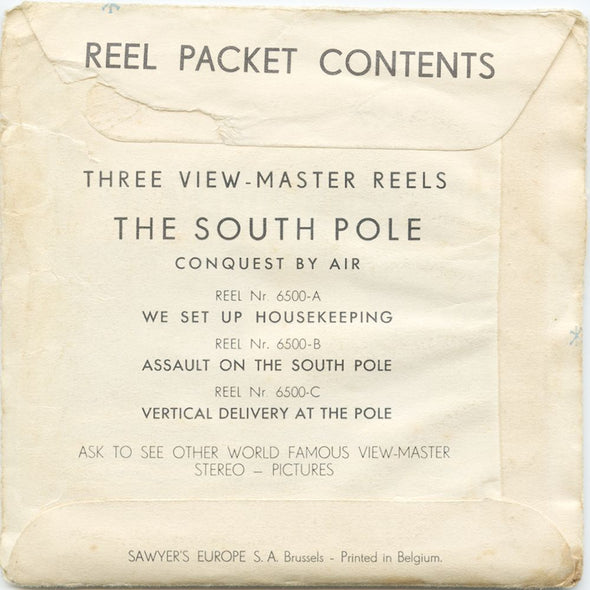 9 ANDREW - The South Pole - View-Master 3 Reel Economy Packet - vintage - 6500-A,B,C-BS3 Packet 3Dstereo 