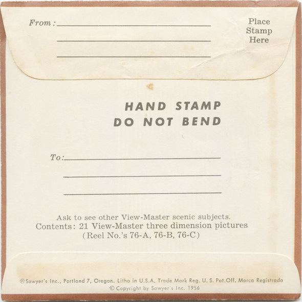 10 ANDREW - Mount Vernon - View-Master 3 Reel Economy Packet - vintage - 76-A,B,C-S3 Packet 3Dstereo 