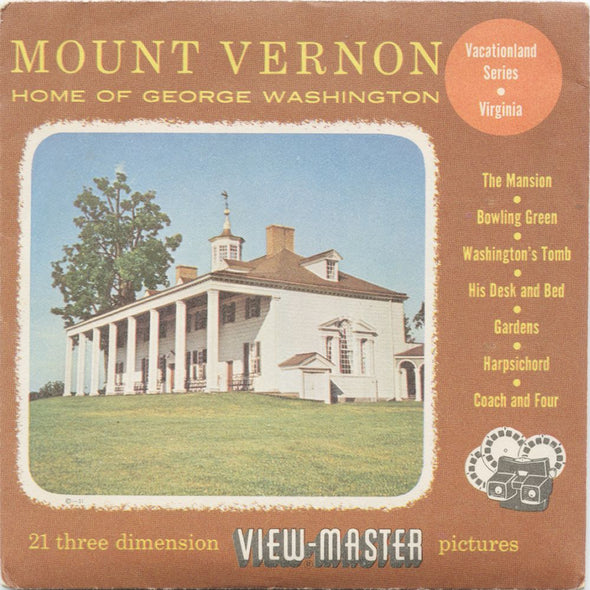 10 ANDREW - Mount Vernon - View-Master 3 Reel Economy Packet - vintage - 76-A,B,C-S3 Packet 3Dstereo 