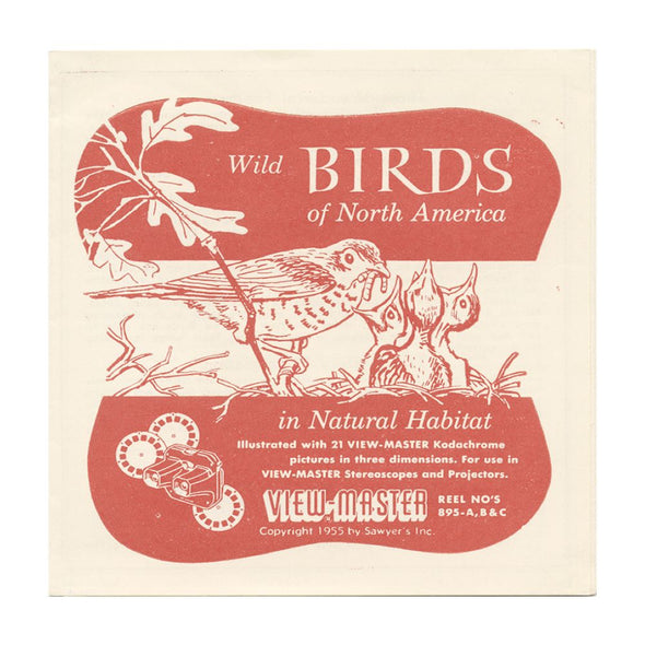 9 ANDREW - Wild Birds - View-Master 3 Reel Packet - vintage - 895-A,B,C-BS3 Packet 3Dstereo 