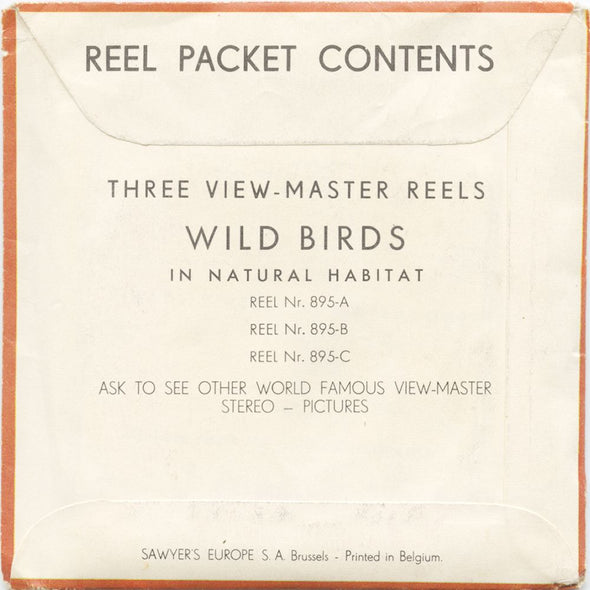 9 ANDREW - Wild Birds - View-Master 3 Reel Packet - vintage - 895-A,B,C-BS3 Packet 3Dstereo 