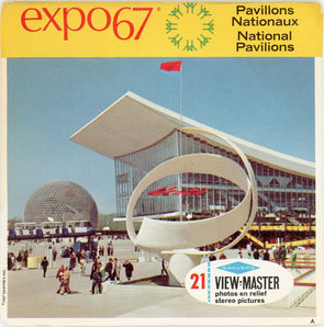 National Pavilions - Expo 67 - ViewMaster 3 Reel Packet - 1960s Views - A073-S6 Packet 3dstereo 