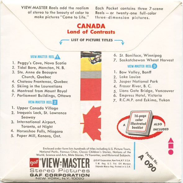 5 ANDREW - Canada - View-Master 3 Reel Packet - vintage - A090-G3A Packet 3dstereo 