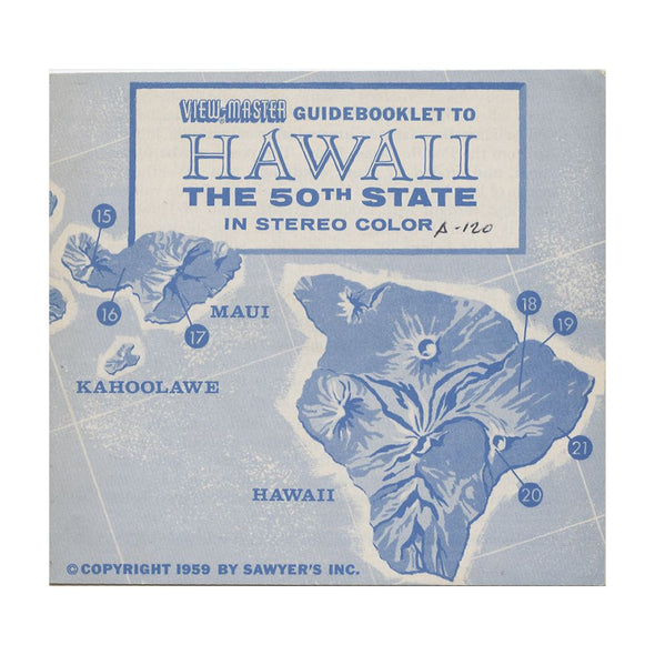 5 ANDREW - Hawaii - View-Master 3 Reel Packet - 1959 - vintage - A120-S4 Packet 3dstereo 