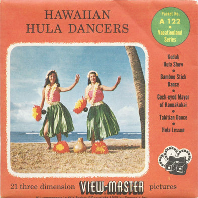 5 ANDREW - Hawaiian Hula Dancers - View-Master 3 Reel Packet - vintage - A122-S4 Packet 3dstereo 