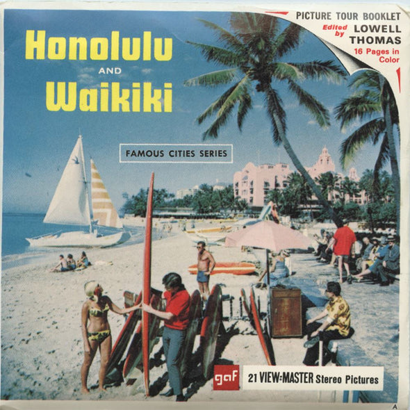 6 ANDREW - Honolulu and Waikiki - View-Master 3 Reel Packet - vintage - A123-G1A Packet 3dstereo 