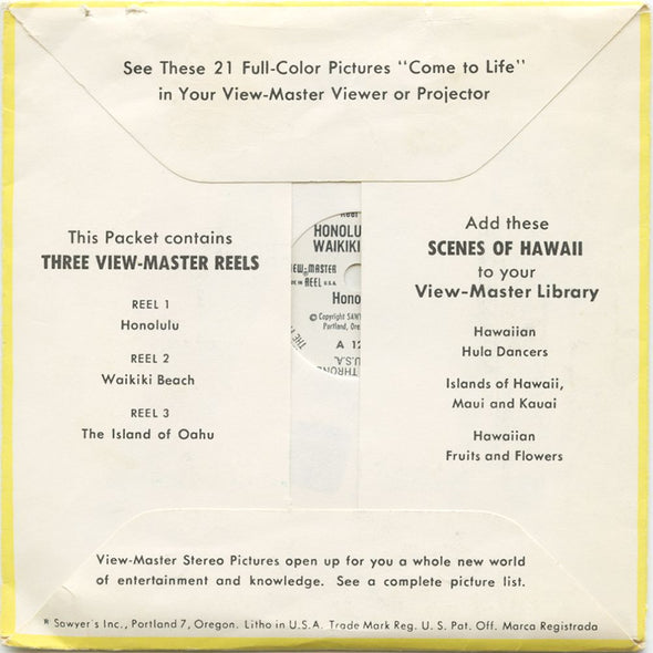 9 ANDREW - Honolulu - View-Master 3 Reel Economy Packet - vintage - A123-S4 Packet 3Dstereo 