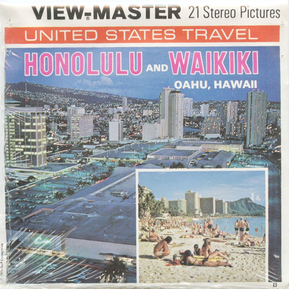 5 ANDREW - Honolulu and Waikiki - View-Master 3 Reel Packet - 1974 - vintage - A123-V1B Packet 3dstereo 