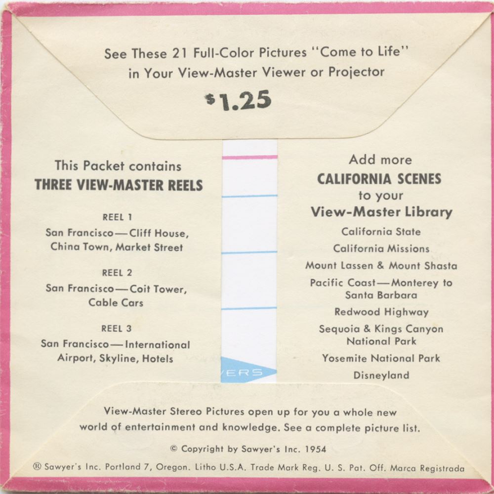 View Master Packet San Francisco - View-Master 3 Reel Packet - 1954 - vintage - A172-S4 ...