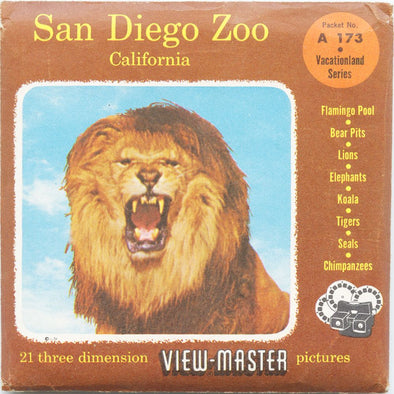 9 ANDREW - San Diego Zoo - View-Master 3 Reel Packet - vintage - A173-S4 Packet 3Dstereo 