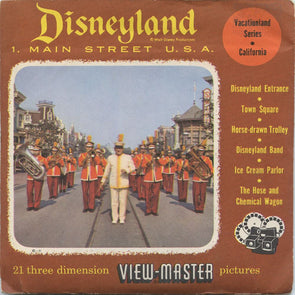 5 ANDREW - Main Street U.S.A - Disneyland - View-Master 3 Reel Packet - 1956 - vintage - 851-A,B,C-S3 Packet 3dstereo 