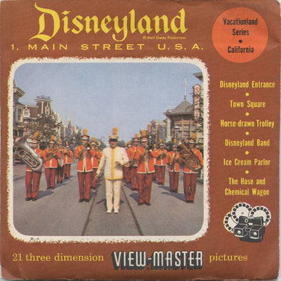 5 ANDREW - Main Street U.S.A - Disneyland - View-Master 3 Reel Packet - 1956 - vintage - 851-A,B,C-S3 Packet 3dstereo 