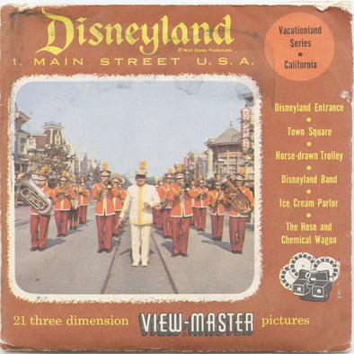 10 ANDREW - Main Street USA - Disneyland - View-Master 3 Reel Economy Packet - vintage - 851-A,B,C-S3 Packet 3dstereo 
