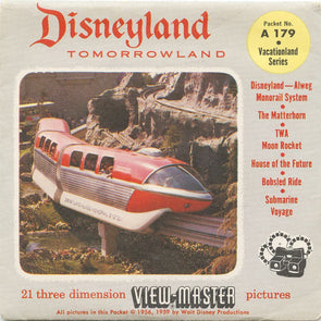5 ANDREW - Disneyland - Tomorrowland - View-Master 3 Reel Packet - vintage - A179-S4 Packet 3dstereo 