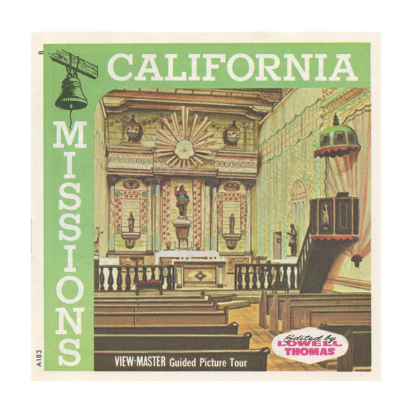 5 ANDREW - California Missions - View-Master 3 Reel Packet - vintage - A183-G1B Packet 3dstereo 
