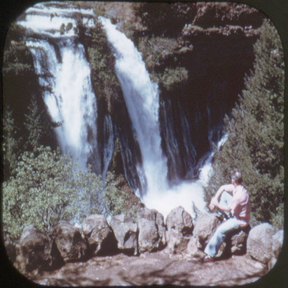 9 ANDREW - Mount Lassen and Mount Shasta - View-Master 3 Reel Economy Packet - vintage - 135-A,B,C-S3 Packet 3Dstereo 