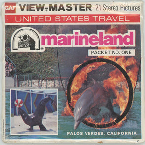 Marineland of the Pacific - View-Master 3 Reel Packet - 1970s views - vintage - (PKT-A188-G5M) Packet 3dstereo 