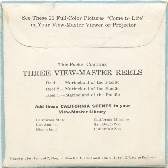 10 ANDREW - Marineland of the Pacific - View-Master 3 Reel Economy Packet - vintage - A188-S4 Packet 3dstereo 