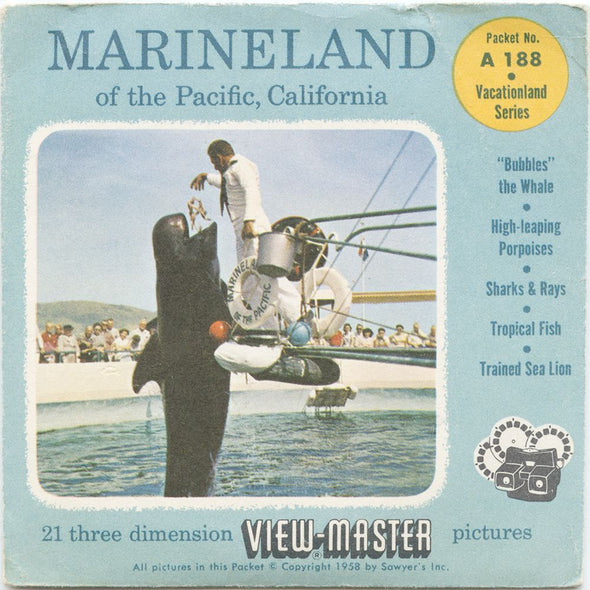 10 ANDREW - Marineland of the Pacific - View-Master 3 Reel Economy Packet - vintage - A188-S4 Packet 3dstereo 