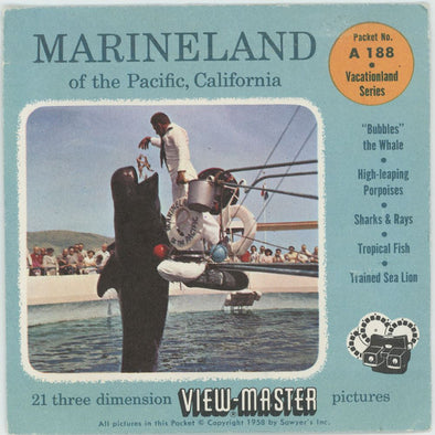 Marineland - of the Pacific, California - View-Master 3 Reel Packet - 1950s Views - vintage - (PKT-A188-S4X) Packet 3dstereo 