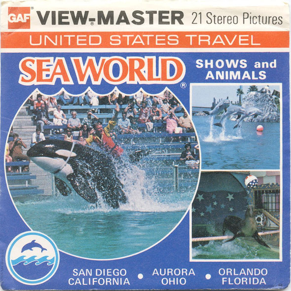 Sea World - View-Master 3 Reel Packet - 1976 - vintage - A208-G5B Packet 3dstereo 