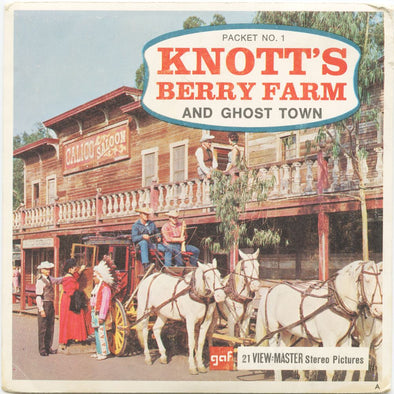 Knott's Berry Farm and Ghost Town I - View-Master 3 Reel Packet - vintage - A235-G1B Packet 3dstereo 