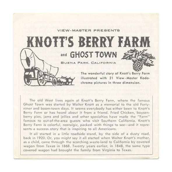 9 ANDREW - Knott's Berry Farm - View-Master 3 Reel Packet - vintage - A235-S6 Packet 3Dstereo 
