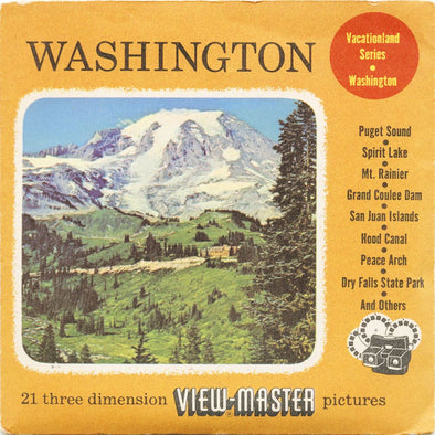 Washington - View-Master 3 Reel Packet - 1954 - vintage - WASH-1,2,3-S3 Packet 3dstereo 