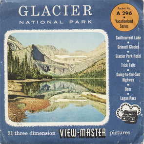 5 ANDREW - Glacier National Park - View-Master 3 Reel Packet - vintage - A296-S4 Packet 3dstereo 