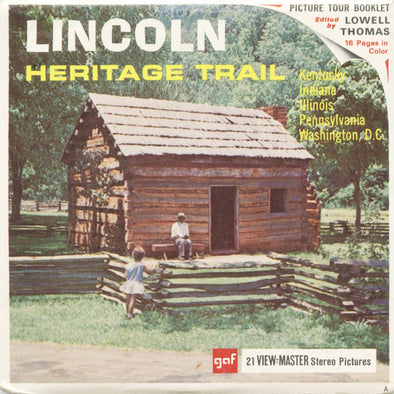 Lincoln Heritage Trail - View-Master 3 Reel Packet - vintage - A390-G1A Packet 3dstereo 