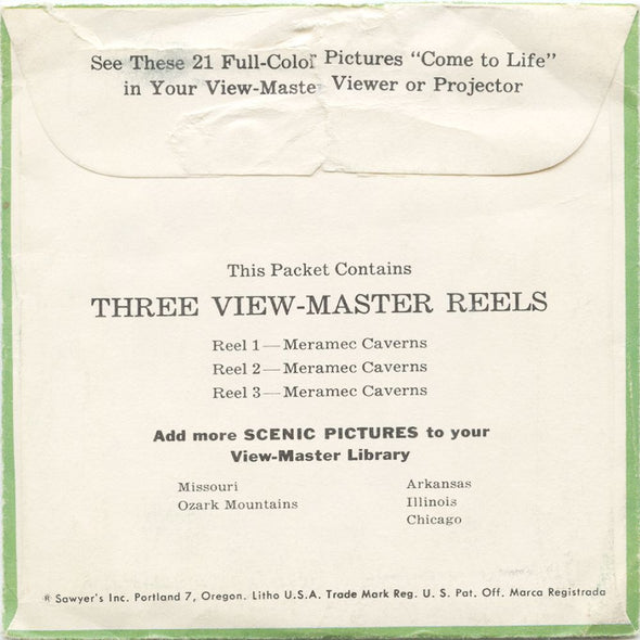 10 ANDREW - Meramec Caverns - View-Master 3 Reel Economy Packet - vintage - A451-S4 Packet 3dstereo 