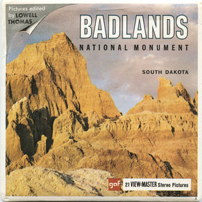 Badlands National Monument - View-Master 3 Reel Packet - vintage - A489-G1A Packet 3dstereo 