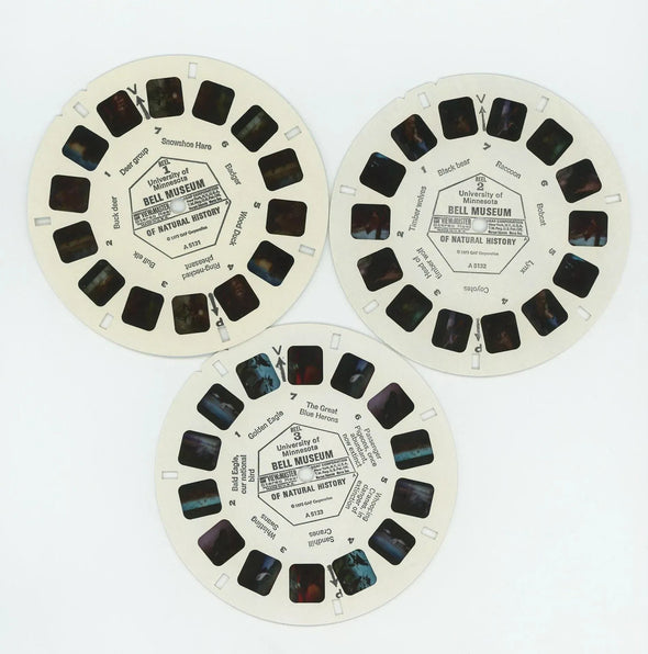 University Of Minnesota Bell Museum of Natural History - View-Master 3 Reel Packet - 1970s views (PKT-A513-G3A) Packet 3dstereo 