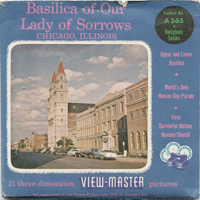 6 ANDREW - Basilica of Our Lady of Sorrows - View-Master 3 Reel Packet - vintage - A565-S4 Packet 3dstereo 