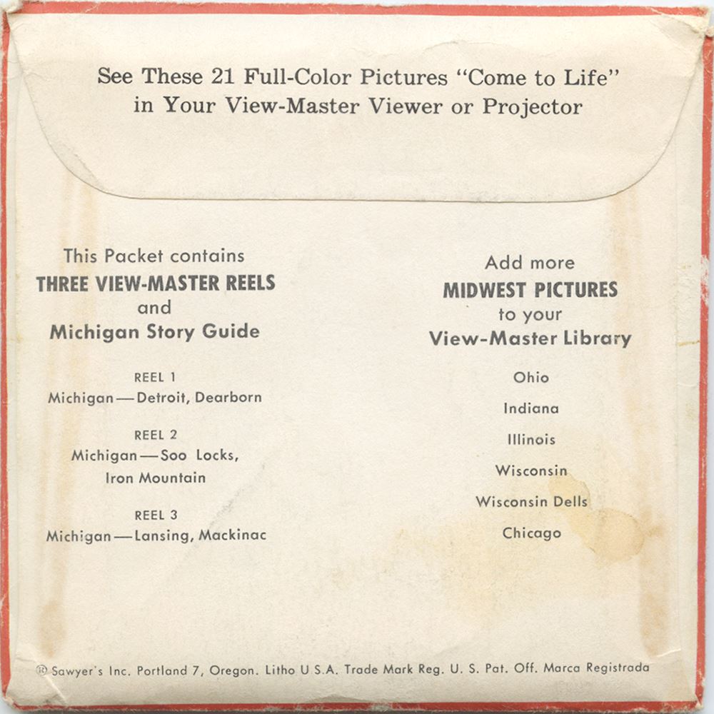 View Master Packet Michigan - View-Master 3 Reel Packet - vintage - A580-S4 – 3Dstereo.com