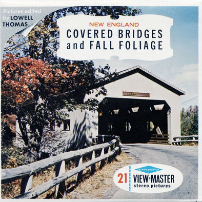 New England Covered Bridges and Fall Foliage - View-Master 3 Reel Packet - vintage - A611-S6A Packet 3dstereo 