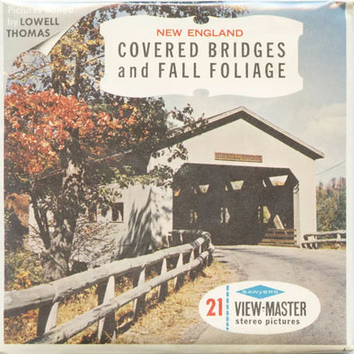 5 ANDREW - Covered Bridge and Fall Foliage - View-Master 3 Reel Packet - vintage - A611-S6A Packet 3dstereo 