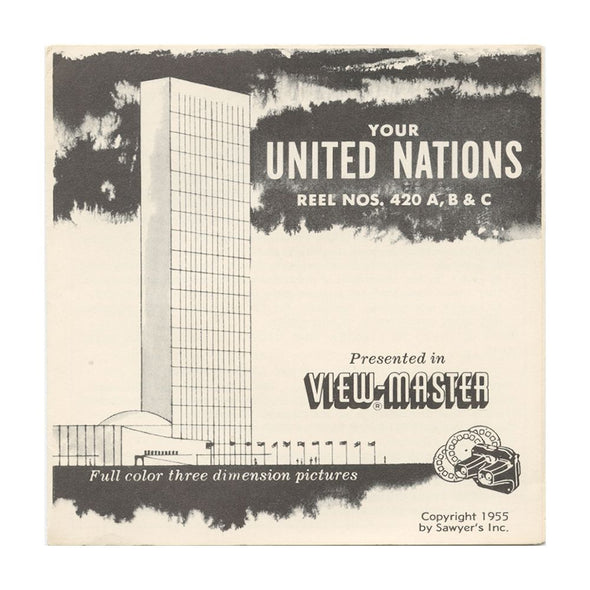 9 ANDREW - United Nations - View-Master 3 Reel Economy Packet - vintage - A651-S4 Packet 3Dstereo 