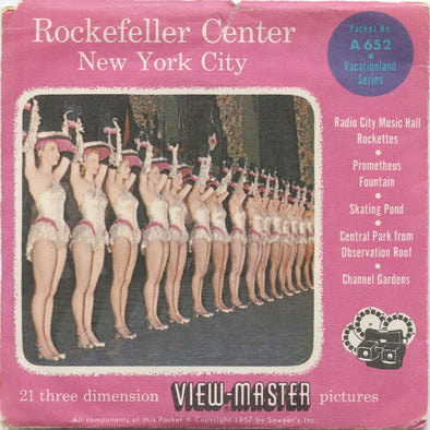 6 ANDREW - Rockefeller Center - NYC - View-Master 3 Reel Packet - vintage - A652-S4 Packet 3dstereo 